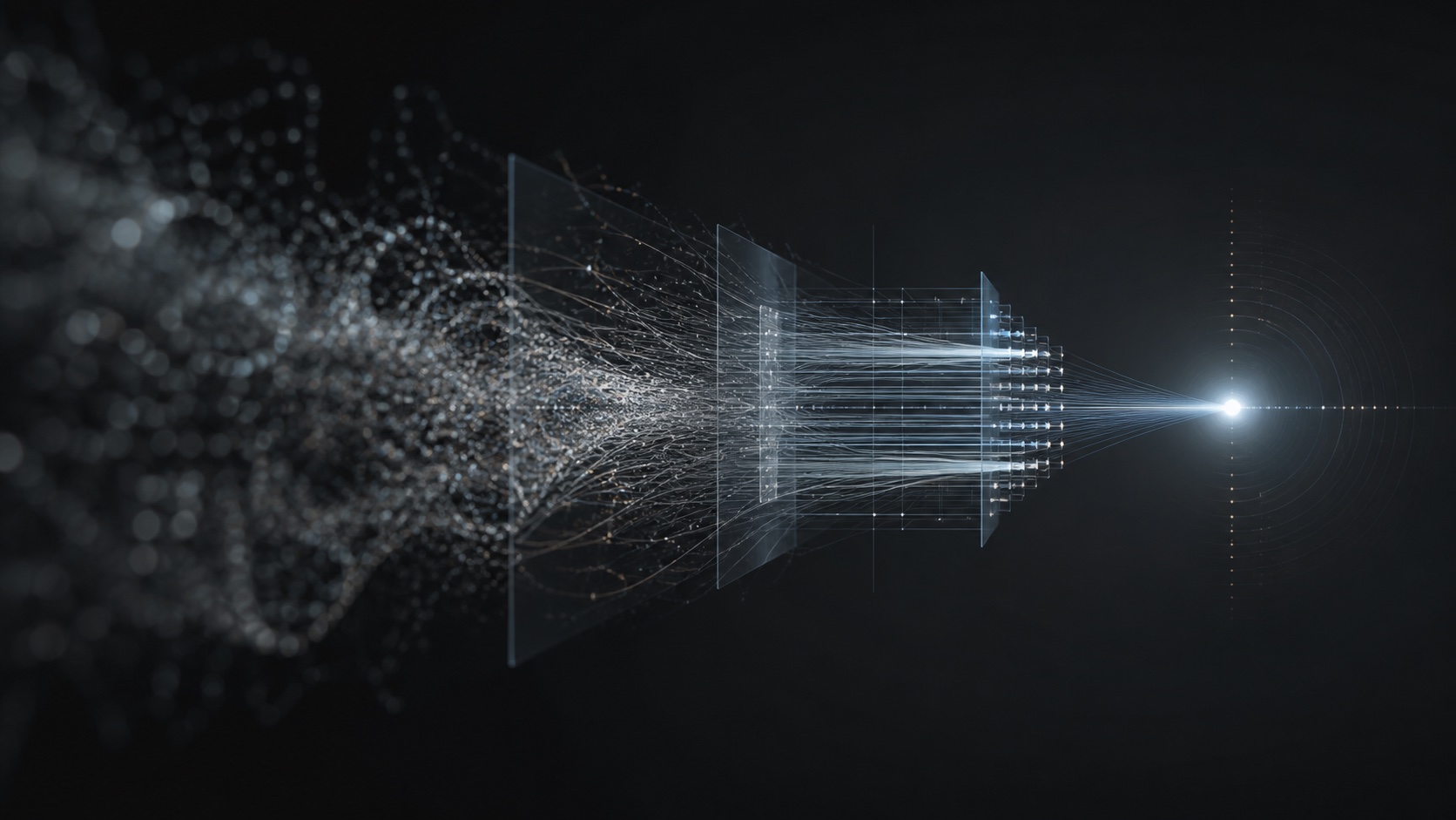 Abstract signals converging into a measurable production outcome